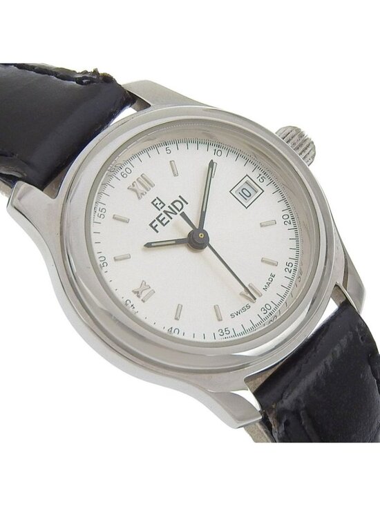Fendi Orologi Stainless Steel Leather Quartz Analog Display Watch main image 5